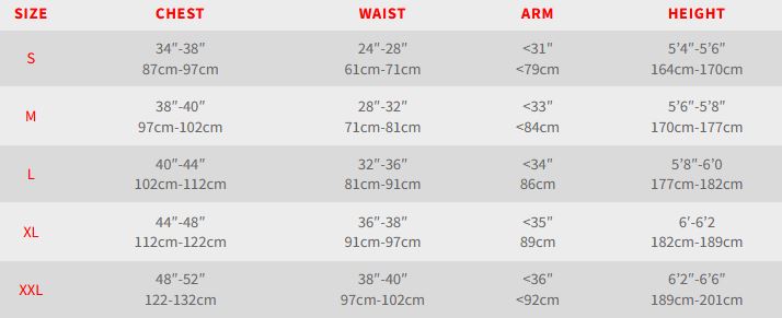 Nookie Thermal Top 2022 0 Size Chart